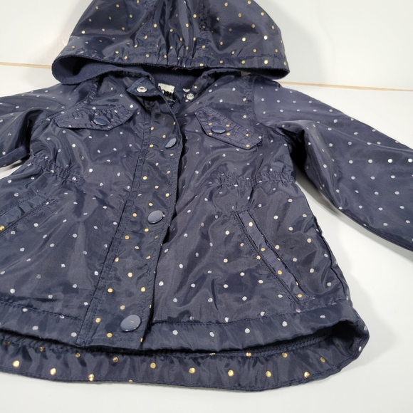 Child's 2T hooded jacket Oshkosh Bgosh Black and Gold - Picture 2 of 9